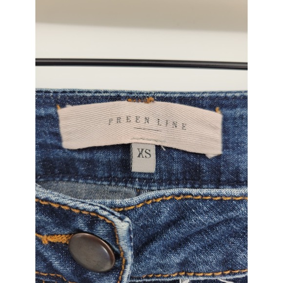 Preen Line XS Patchwork Straight Leg Ankle Jeans Pants Blue Unique - Picture 4 of 11